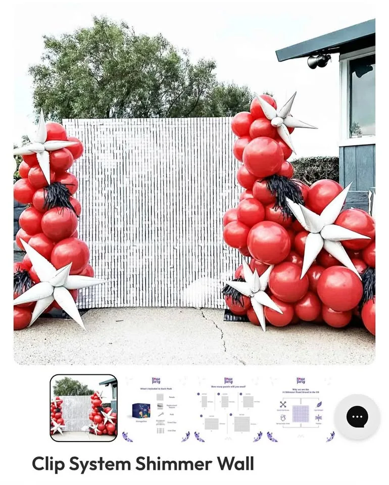 House of party blue shimmer wall decor panels. Teal blue color thumbnail