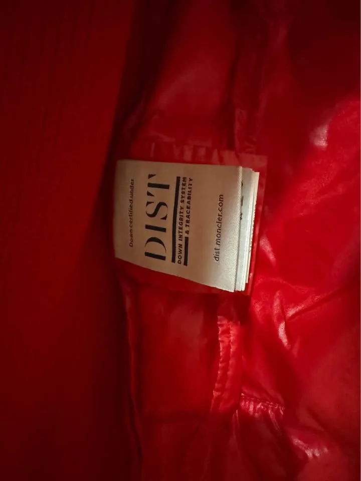 100% Authentic Moncler Red Puffer Cardigan Jacket/Sweater image indicator(7)