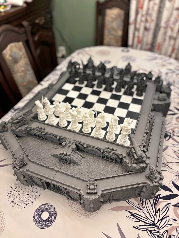 Good vs evil chess set