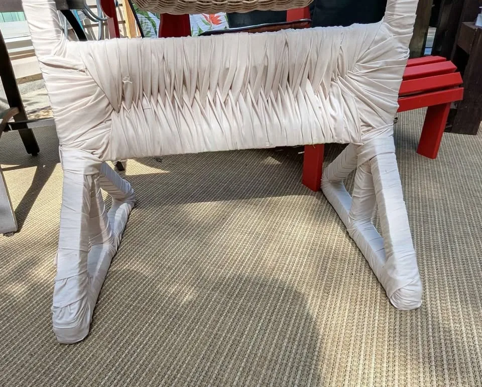 Vintage wicker full length mirror image indicator(4)