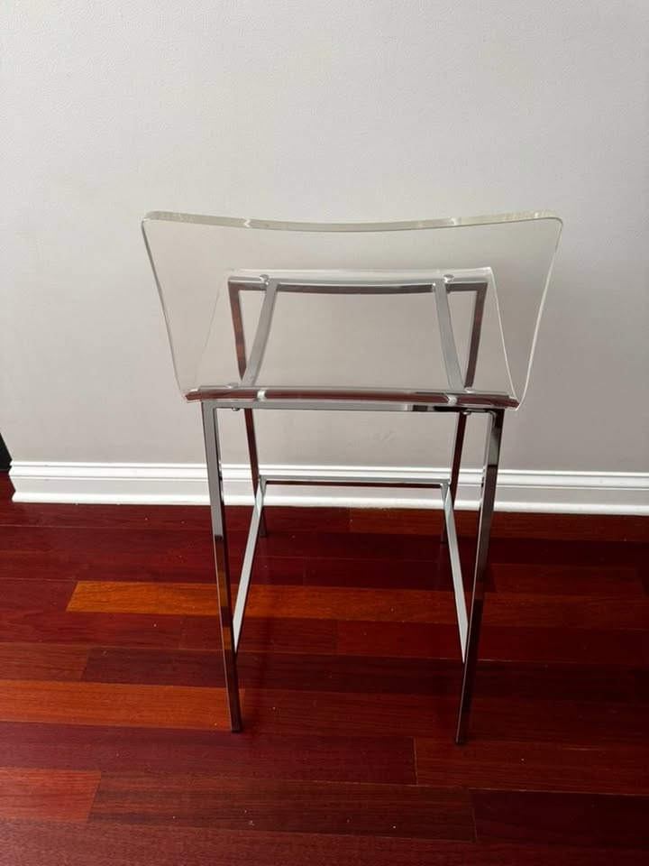 4 Acrylic Bar Stools 26 in- Excellent condition - photo 4
