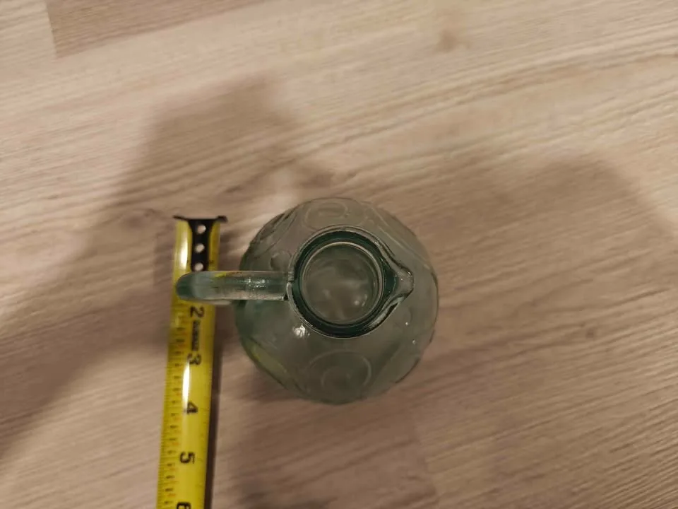 Blue Swirl Glass Mini Pitcher with Handle image indicator(4)