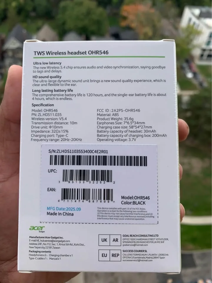 Acer TWS Wireless Earbuds image indicator(5)