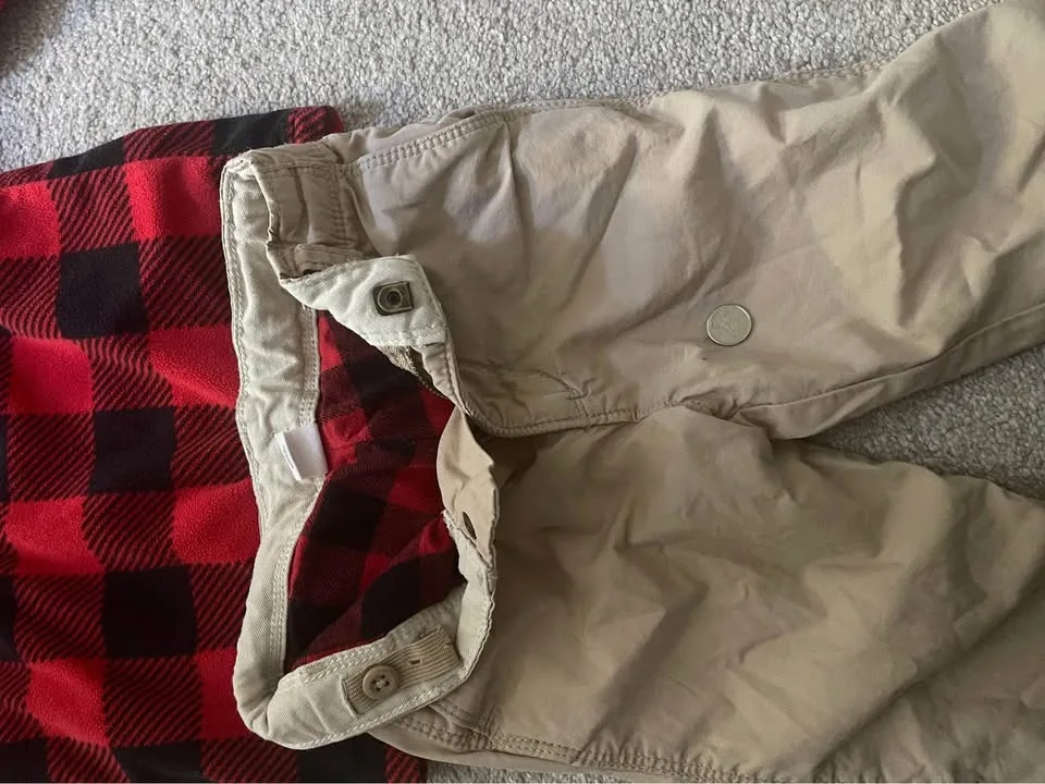 Plaid fleece top and matching 100% cotton GAP pants — 2T image indicator(3)