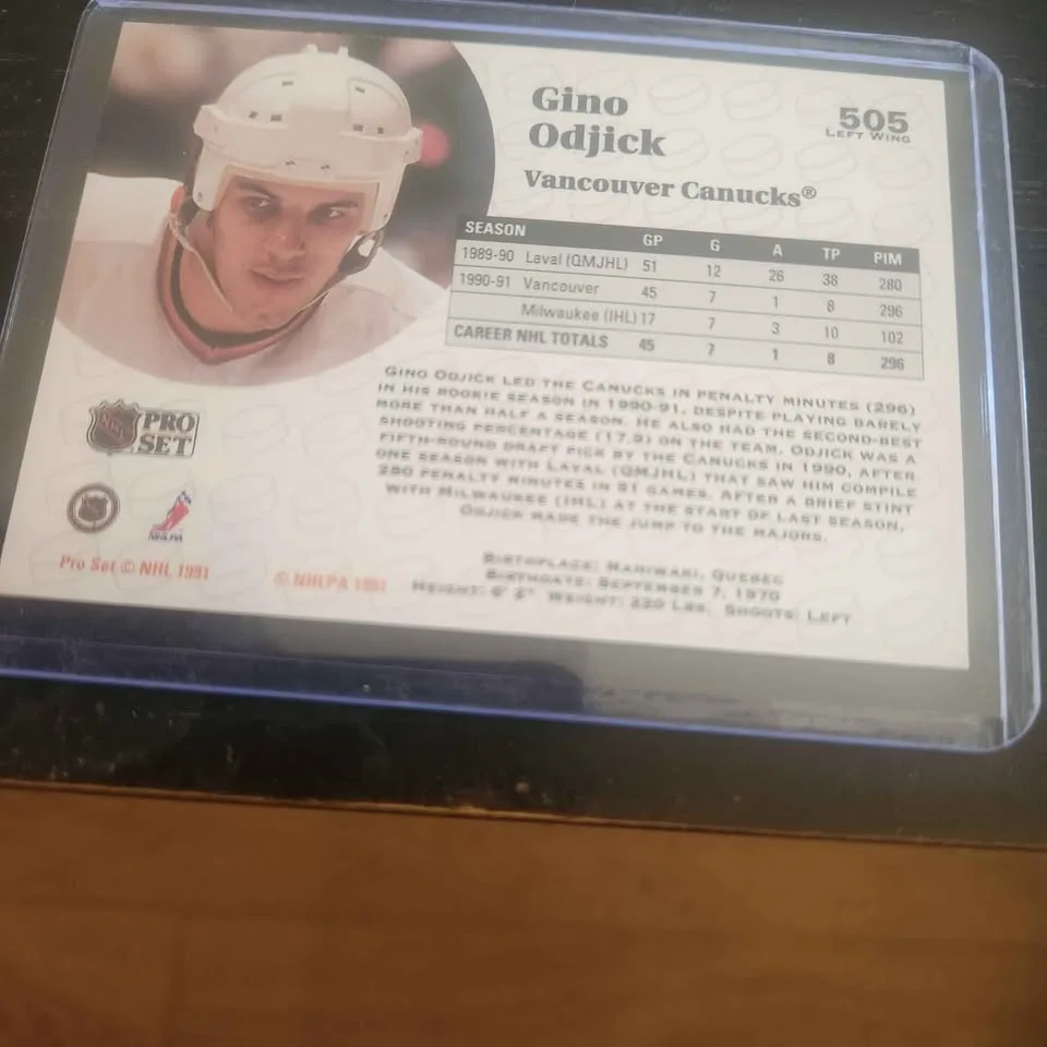 Gino Odjick rookie card image indicator(2)