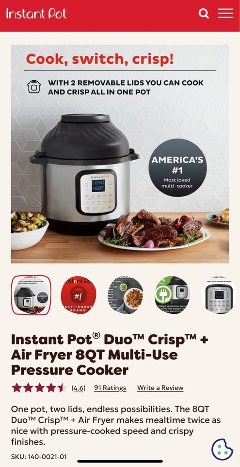 Instant Pot® 8QT Duo Crisp™ + Air Fryer - photo 2