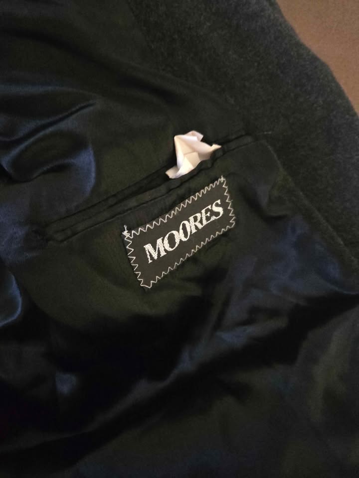 Moores Charcoal Grey Long Winter Wool Coat Size Large - photo 2
