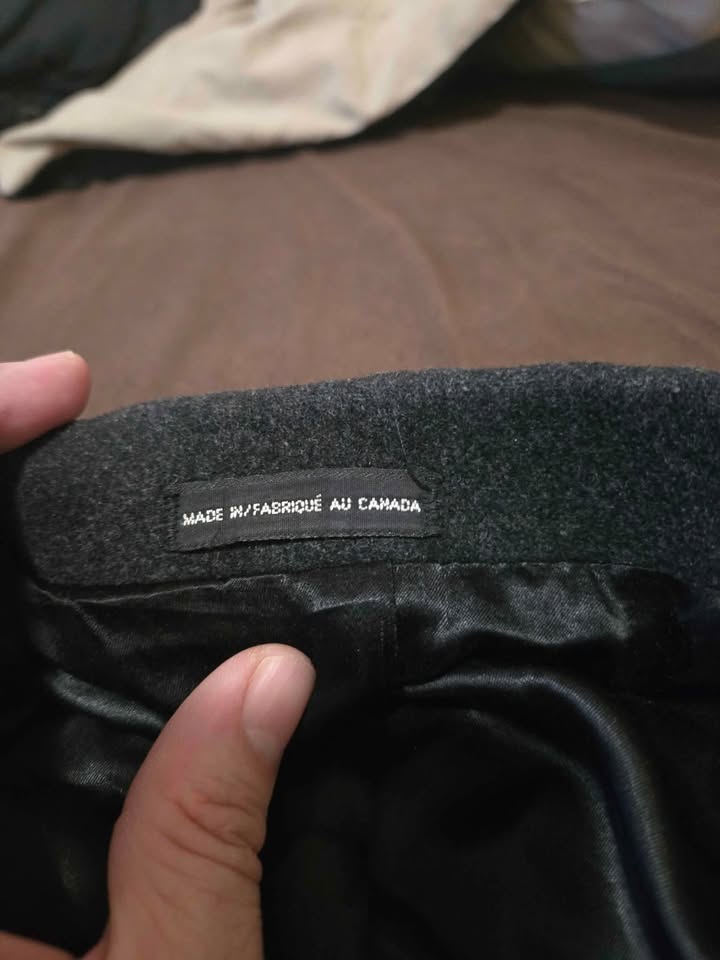 Moores Charcoal Grey Long Winter Wool Coat Size Large - photo 3