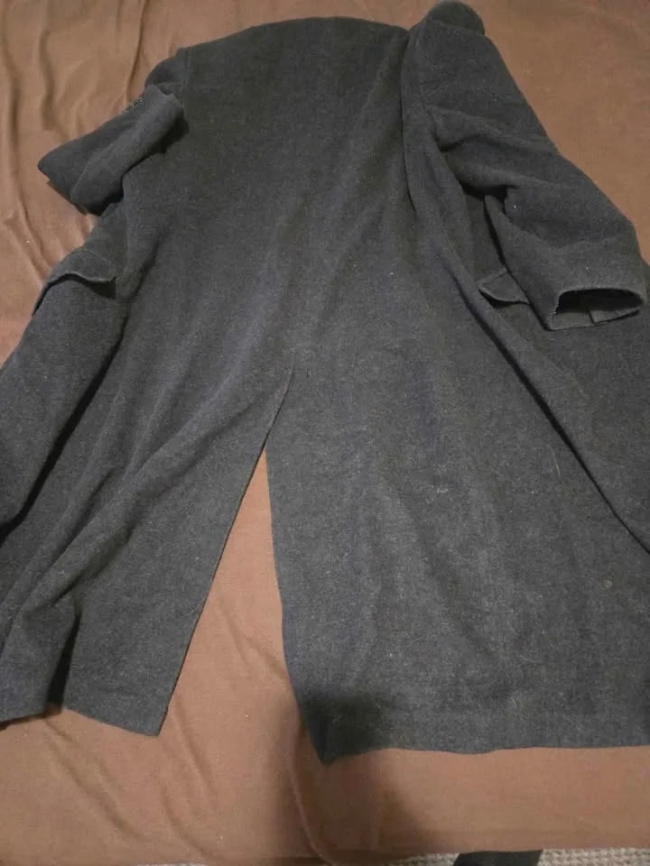 Moores Charcoal Grey Long Winter Wool Coat Size Large image indicator(4)