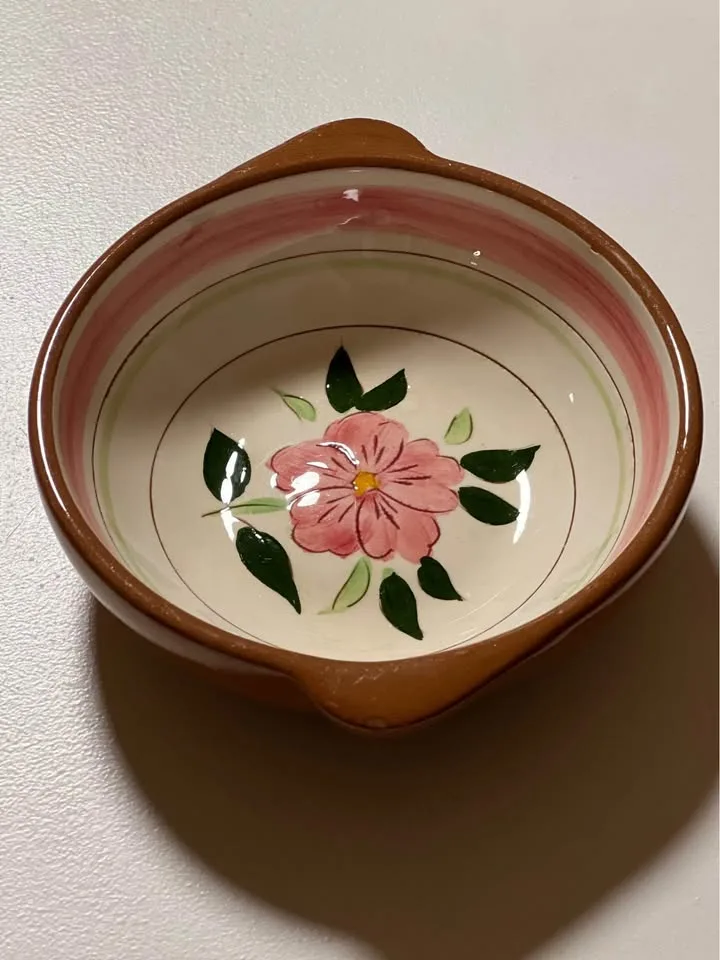 Set of 3 vintage Stangl Pottery Wild Rose bowls image indicator(4)