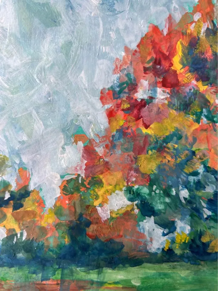 "My First Autumn" Original Acrylic Painting image indicator(3)