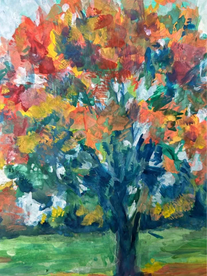 "My First Autumn" Original Acrylic Painting image indicator(4)