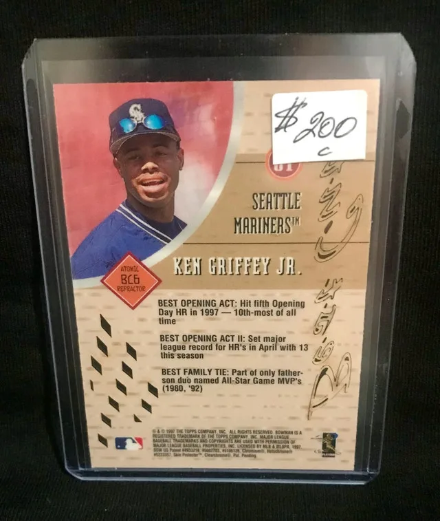 1997 Bowman's Best Best Cuts Ken Griffey Jr #BC6 HOF image indicator(2)
