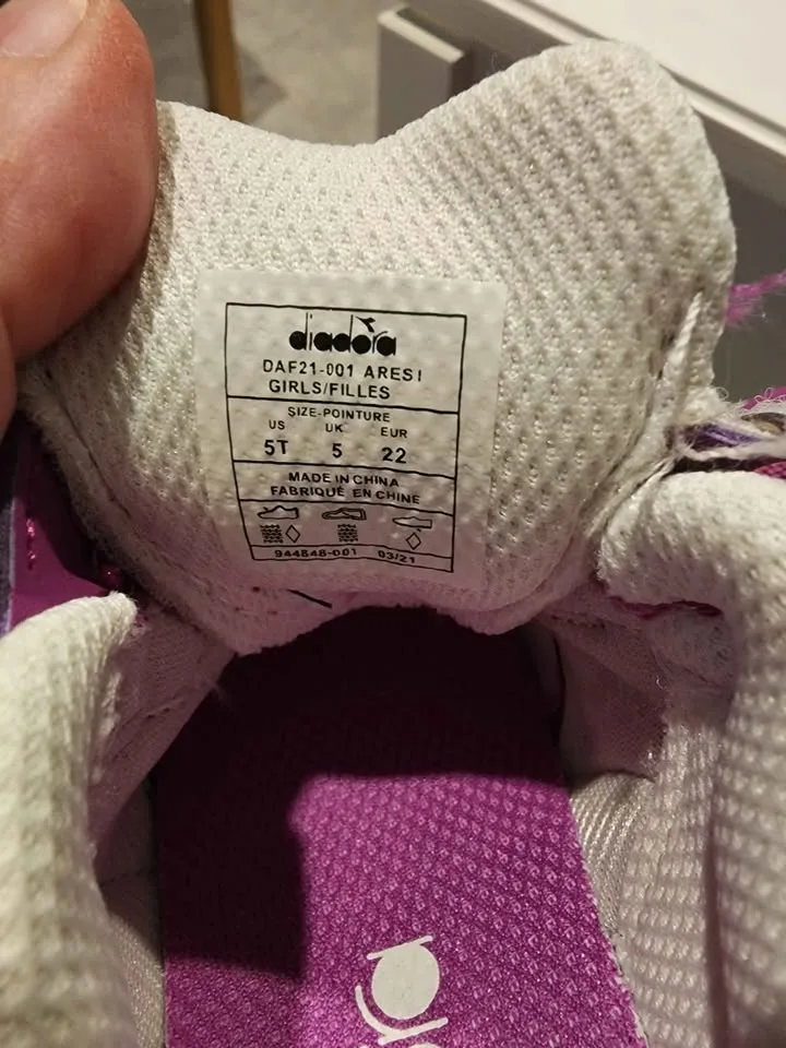 Toddler Girl size 5T pink running shoes image indicator(3)