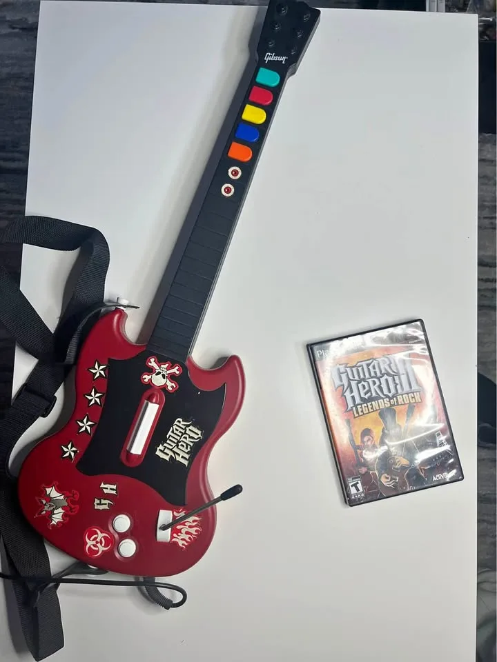 Guitar Hero III + Red Gibson Controller (PS2)