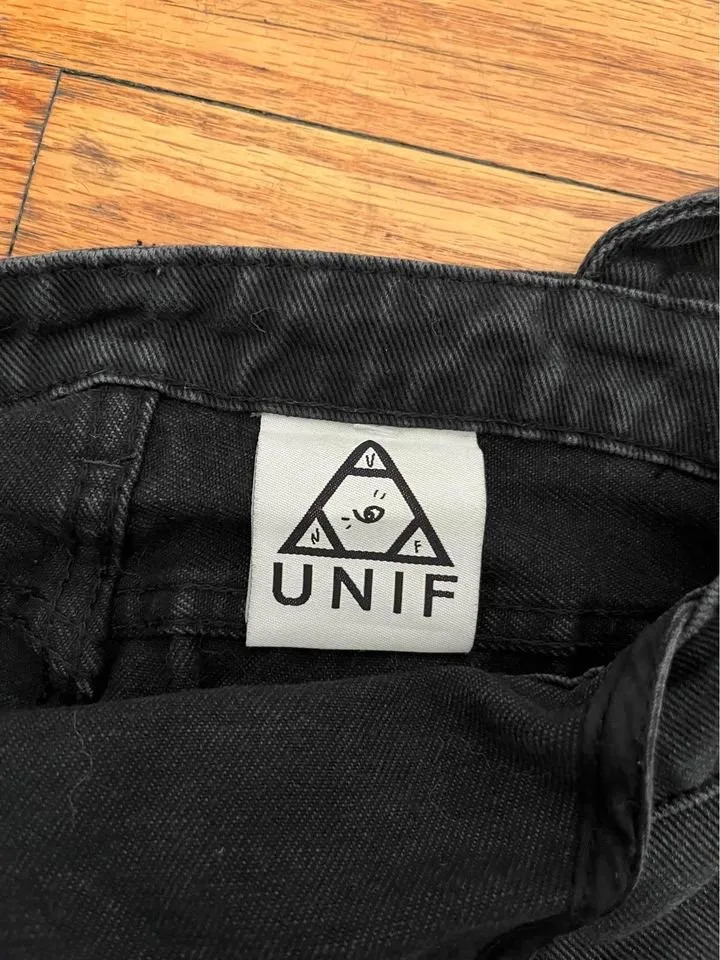 UNIF Black Denim Shorts Overalls (sz-XS) image indicator(3)