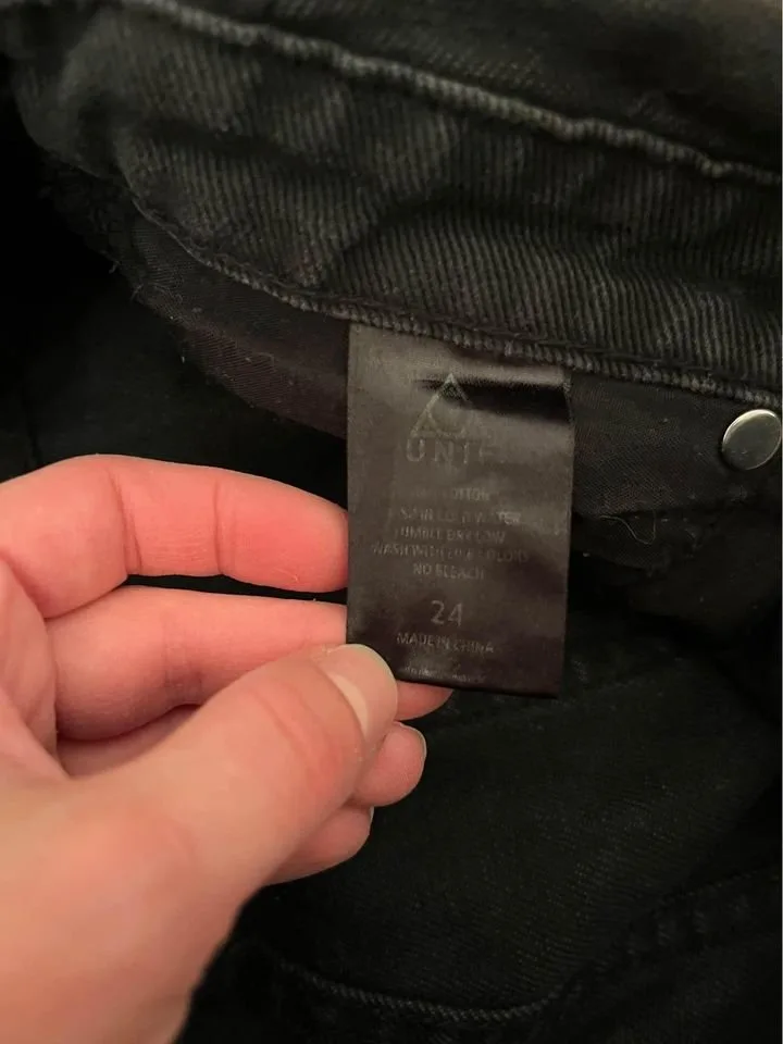 UNIF Black Denim Shorts Overalls (sz-XS) image indicator(4)