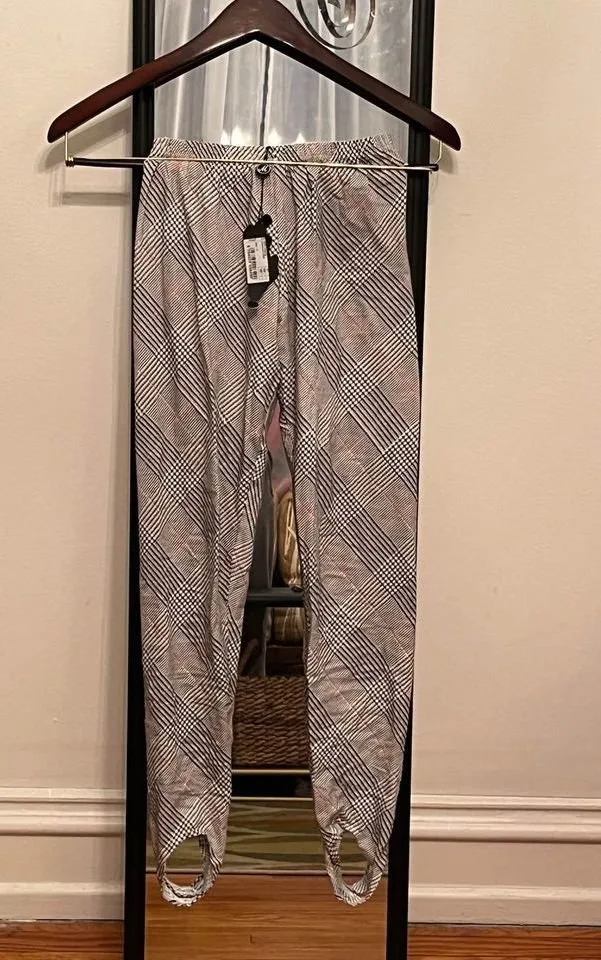 NWT Plaid Stirrup Leggings (sz-S) image indicator(2)