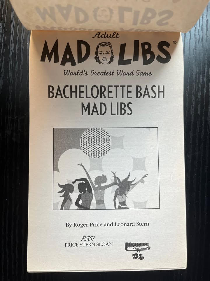 Massive Adult Mad Libs (Bachelorette Bash) - photo 2