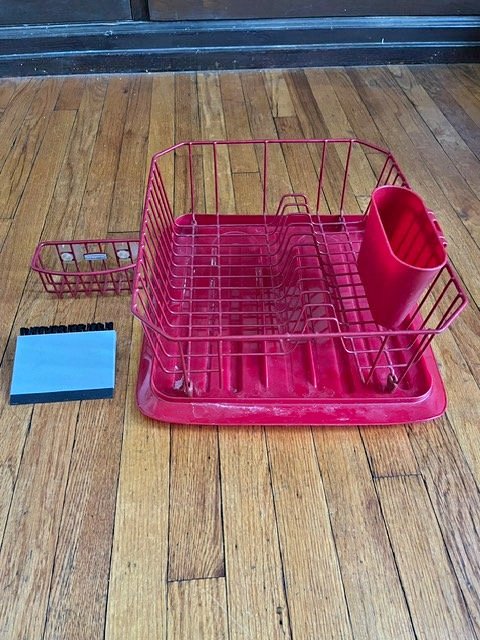 Red Dish Drying Rack