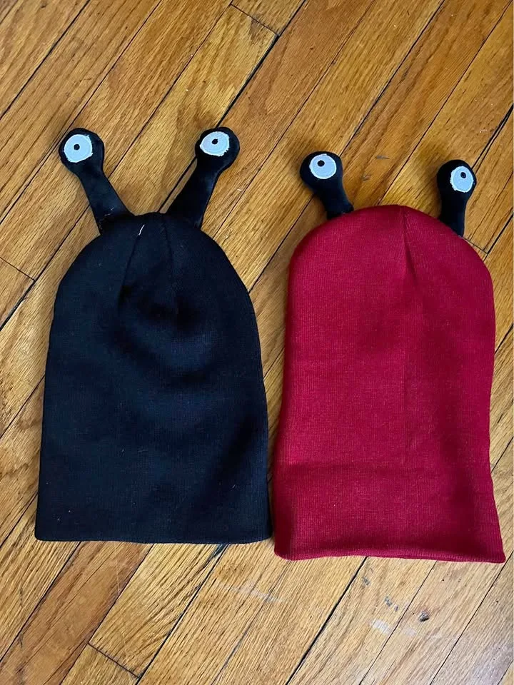 Red and Black Matching Alien Beanies thumbnail