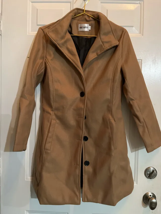 Flex Supply Tan Overcoat! Size M thumbnail
