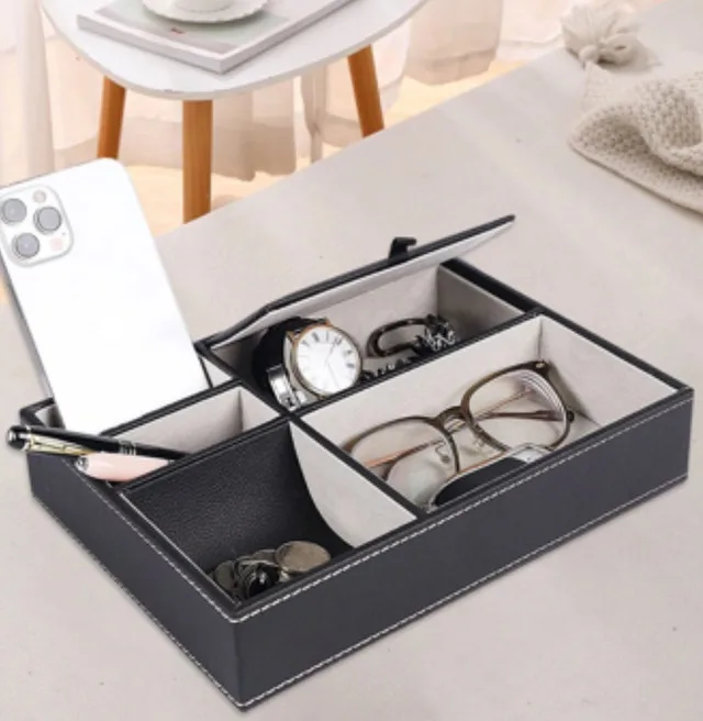 Valet Tray Organizer with Lid New thumbnail