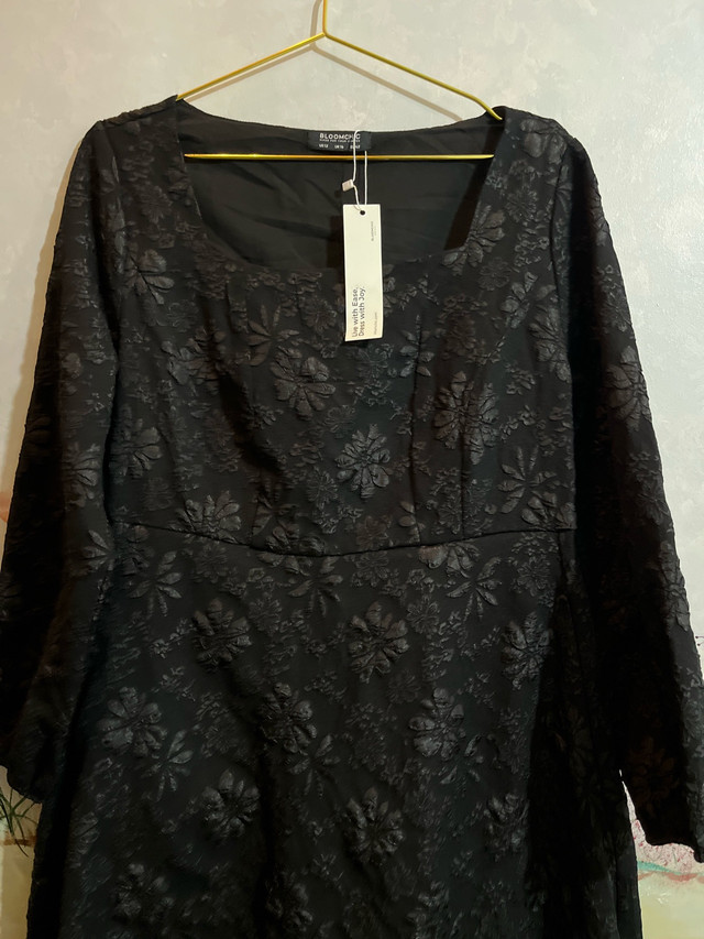 Bloomchic Black Floral Dress-Size 12-XL - photo 2