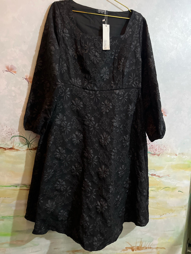Bloomchic Black Floral Dress-Size 12-XL - photo 4