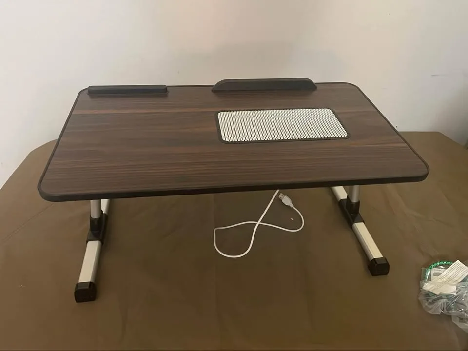 Laptop desk for bed with cooling fan image indicator(4)