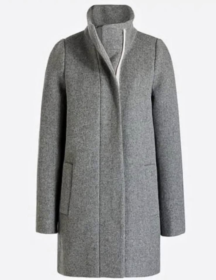 BNWT. J. Crew City Coat - Heather Dusk - Size 8