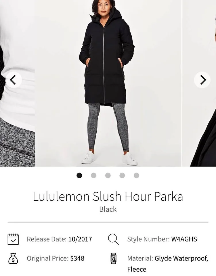 Lululemon Slush Hour Parka - Size 4