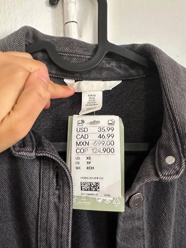 New H&M Black Denim Jacket image indicator(2)