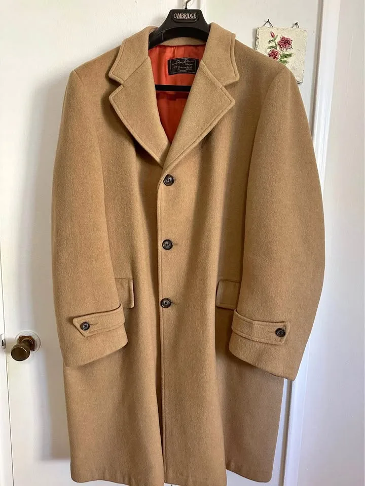 New 100% Wool Tan Overcoat thumbnail