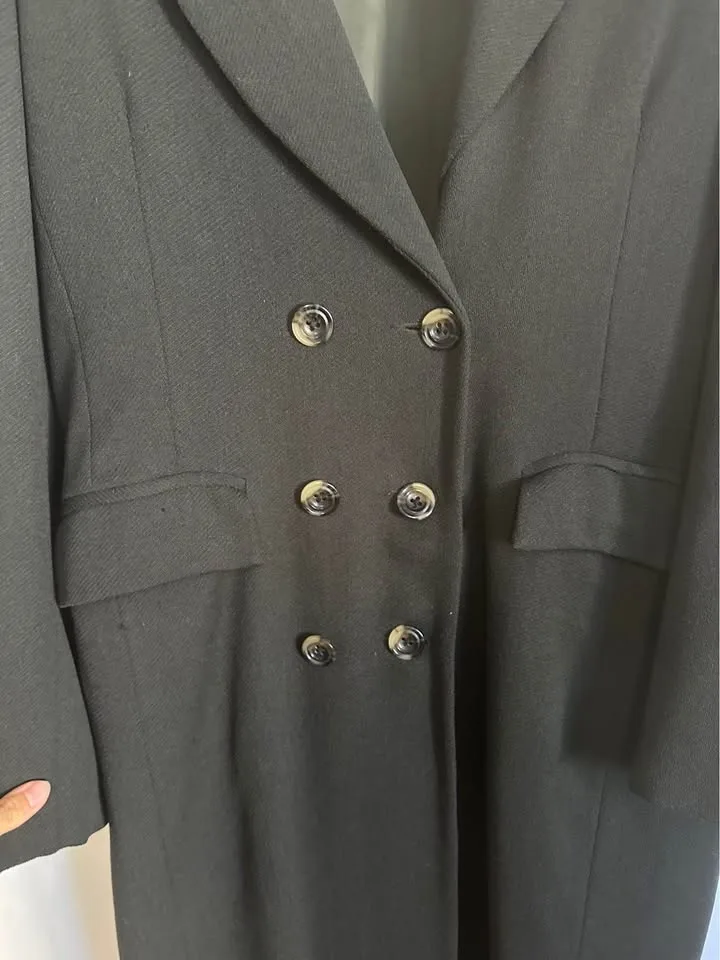 100% Wool Black Overcoat image indicator(7)