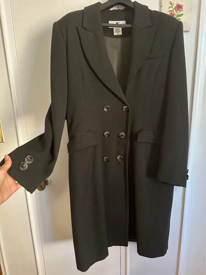 100% Wool Black Overcoat image indicator(8)