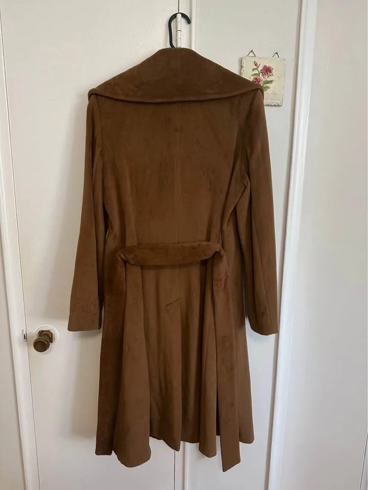 Brown Wool Trench Coat by Anne Klein image indicator(6)