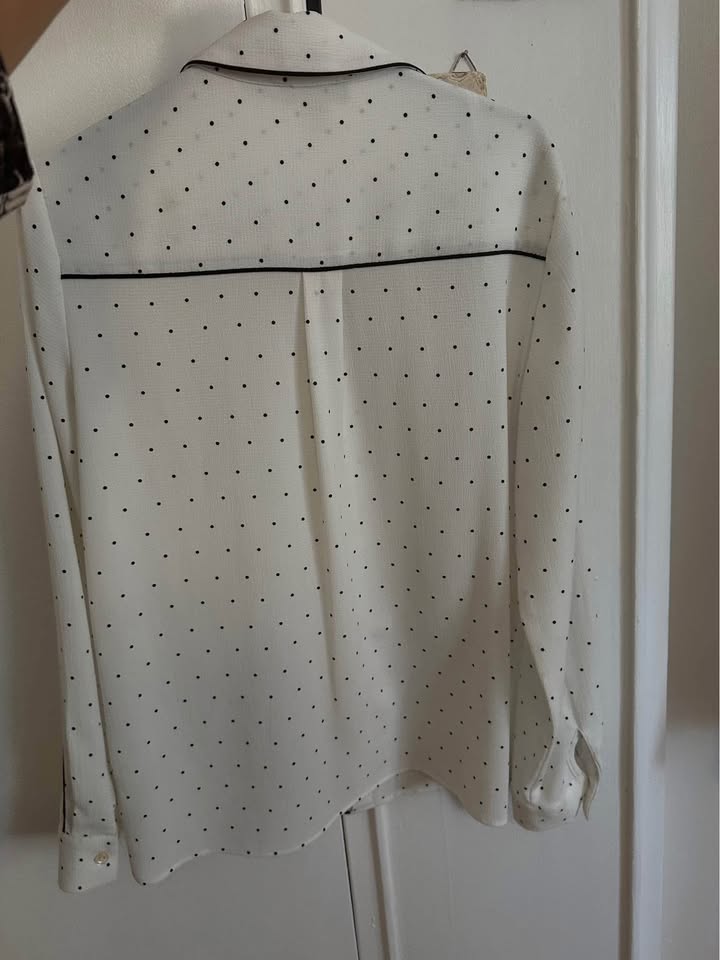 Classy White Polka Dot Blouse - photo 3