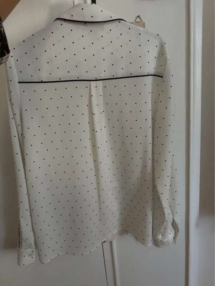 Classy White Polka Dot Blouse image indicator(3)