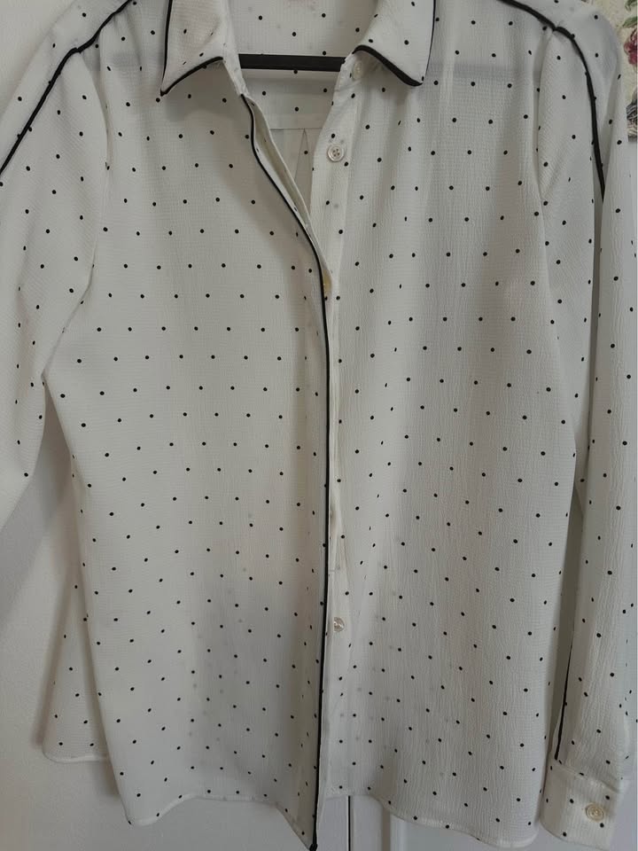 Classy White Polka Dot Blouse - photo 4
