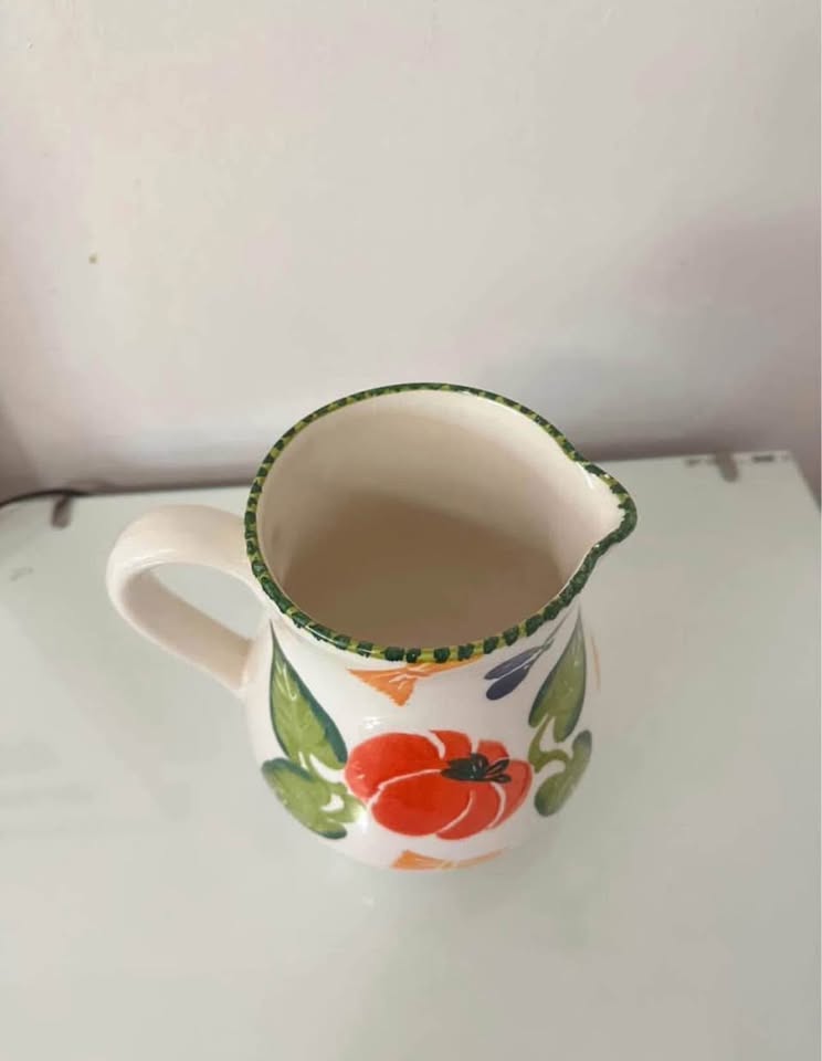 Vintage Ceramic Painted Beverage Pitcher - photo 3