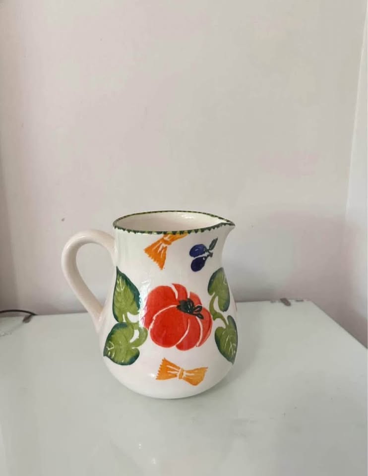 Vintage Ceramic Painted Beverage Pitcher - photo 4