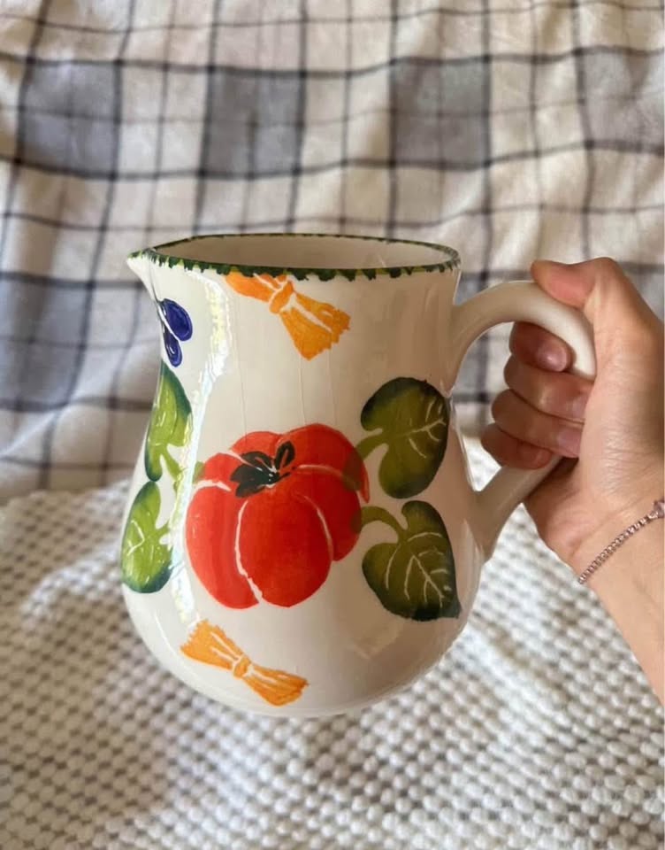 Vintage Ceramic Painted Beverage Pitcher - photo 5