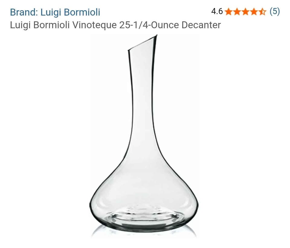 MOVING SALE: Luigi Bormioli Italian Wine Decanter - photo 3