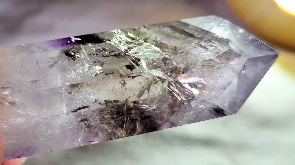 Phantom Amethyst Double Terminated Crystals - photo 4
