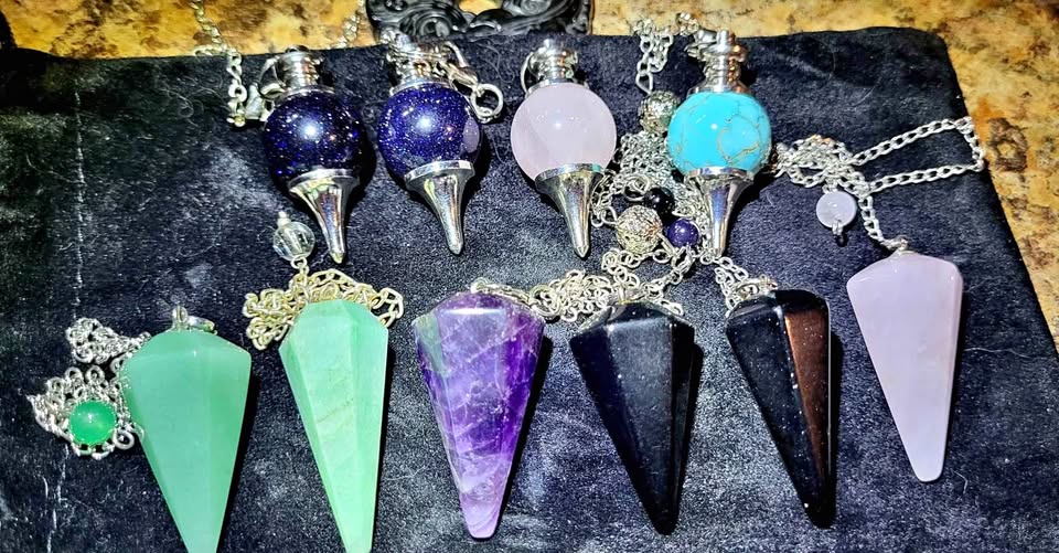 CRYSTAL PENDULUMS - MANY DIFFERENT TYPES AVAILABLE