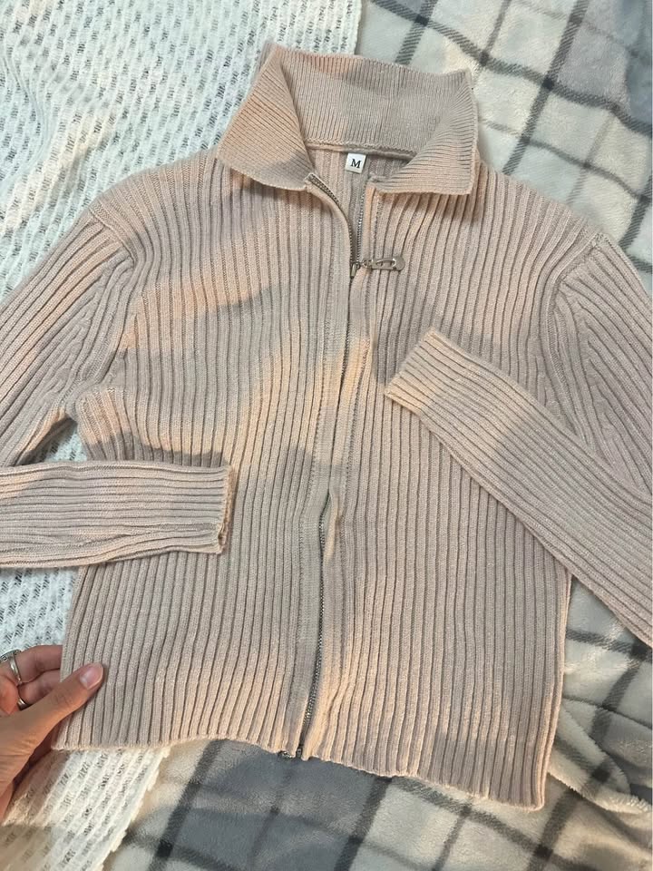 Tan Fitted Zip Up - photo 3