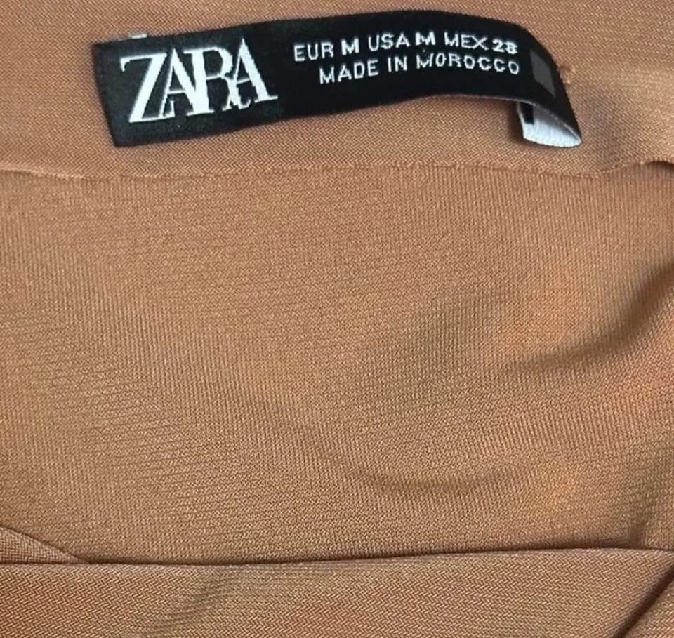 Zara Brown Wrap Top image indicator(3)