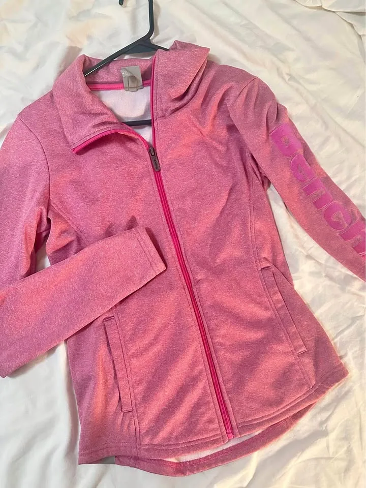 BENCH Like New Pink Zip Up Sweater thumbnail