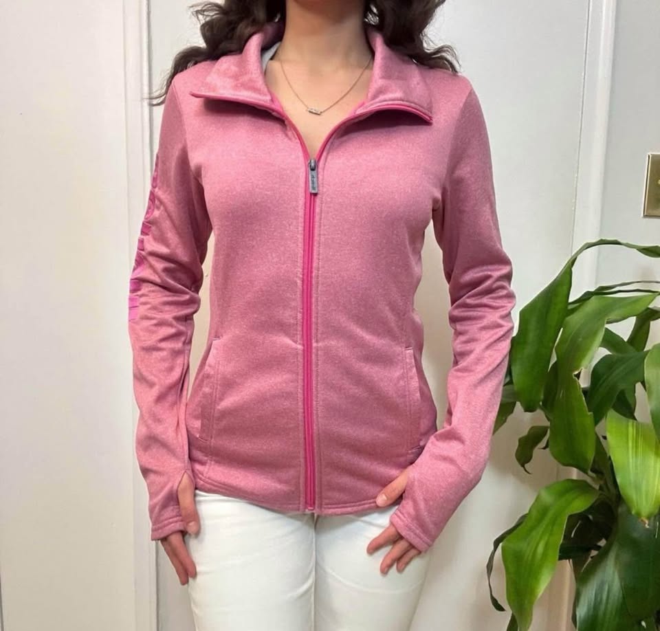 BENCH Like New Pink Zip Up Sweater - photo 2